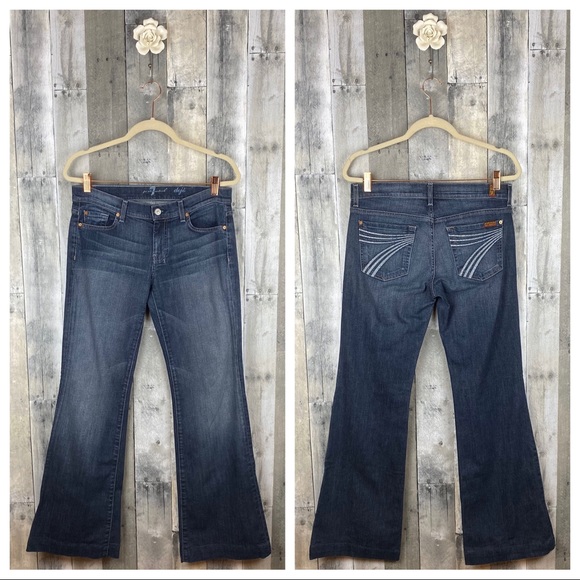 7 For All Mankind Dojo Jewel Pocket Jeans Size 28 - Picture 2 of 8